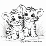 Fun Tiger Cub and Siblings Coloring Pages 4