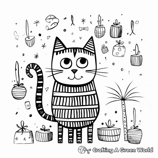 Cat Birthday Coloring Pages - Free & Printable!