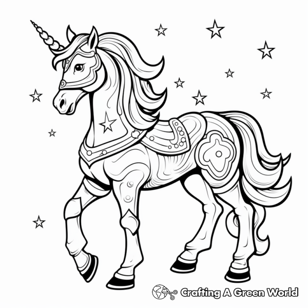 Unicorn Horse Coloring Pages - Free &amp; Printable!