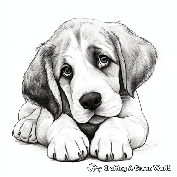 Puppy Face Coloring Pages - Free &amp; Printable!