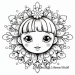 Girly Mandala Coloring Pages with Flowers 4