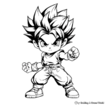 Goku in Different Fighting Poses 1