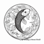 Graceful Koi Fish Mandala Coloring Pages 2