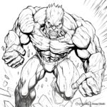 Grey Hulk from Comics Coloring Sheets 1