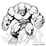 Grey Hulk from Comics Coloring Sheets 2