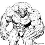 Grey Hulk from Comics Coloring Sheets 4