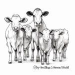 Group of Dairy Cows Coloring Pages 1