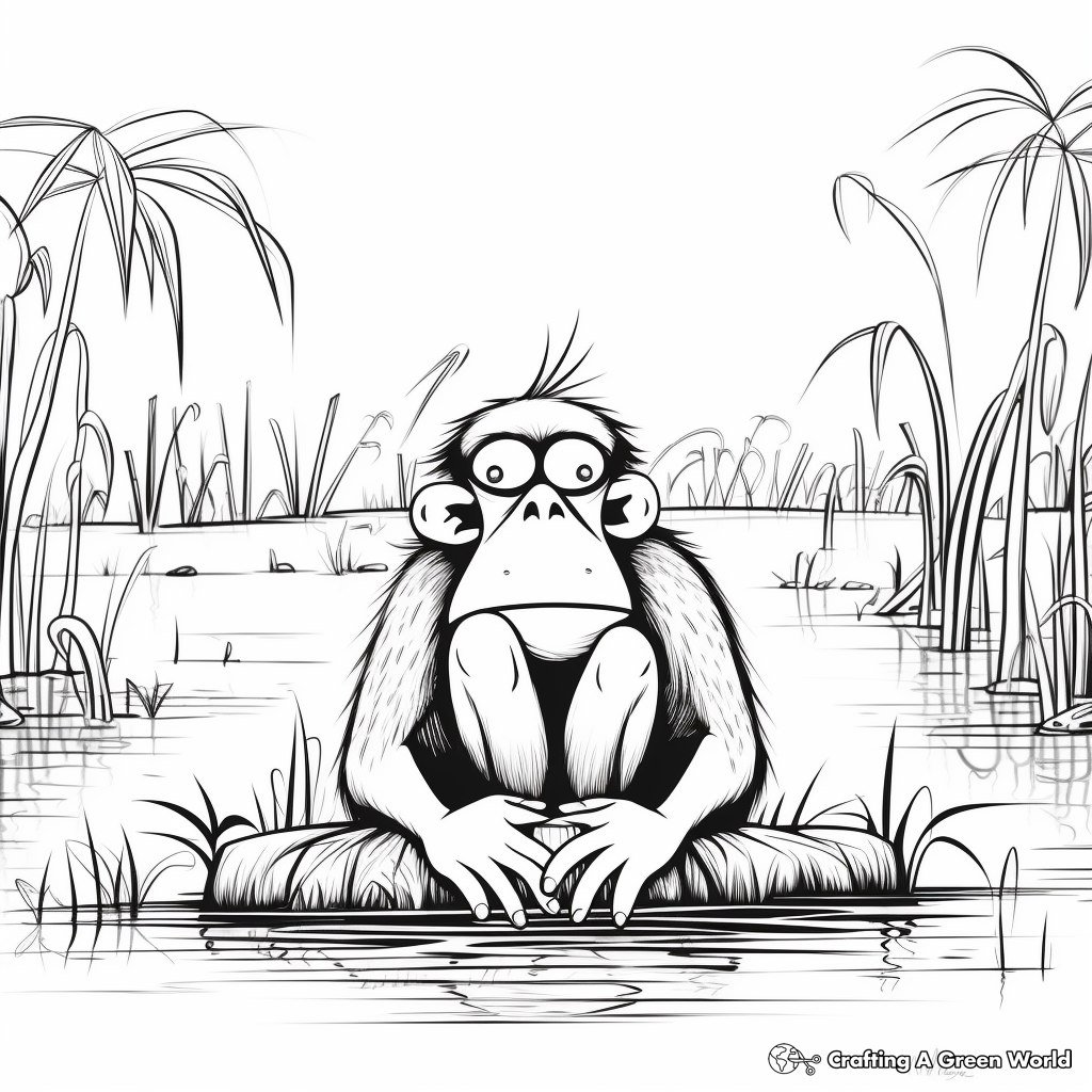Free Printable Grumpy Monkey Coloring Pages