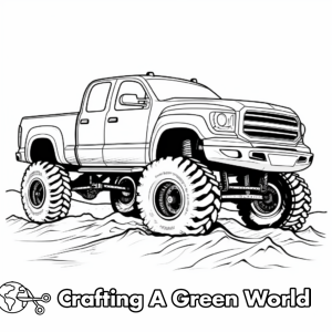 Lifted Truck Coloring Pages - Free &amp; Printable!