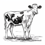 Holstein Friesian Cow Coloring Pages 1