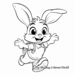 Hopping White Rabbit Coloring Pages 3
