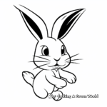 Hopping White Rabbit Coloring Pages 4