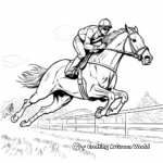Horse Racing Action Coloring Pages 1