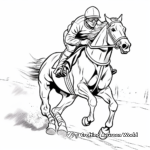 Horse Racing Action Coloring Pages 2