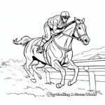 Horse Racing Action Coloring Pages 3