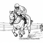 Horse Racing Action Coloring Pages 4