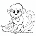 Howler Monkey Eating Banana Coloring Pages 2