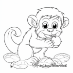 Howler Monkey Eating Banana Coloring Pages 3