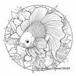 Ideal for Nature Lovers: Betta Fish Mandala Coloring Pages 1