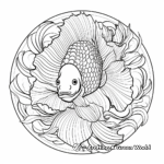 Ideal for Nature Lovers: Betta Fish Mandala Coloring Pages 2