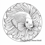 Ideal for Nature Lovers: Betta Fish Mandala Coloring Pages 3