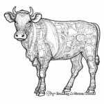 Intricate Adult Dairy Cow Coloring Pages 1