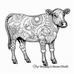 Intricate Adult Dairy Cow Coloring Pages 2