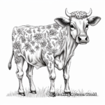 Intricate Adult Dairy Cow Coloring Pages 3