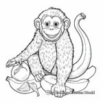 Intricate Adult Monkey and Banana Coloring Pages 3