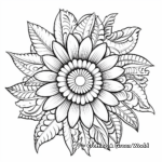 Intricate Floral Summer Mandala Coloring Pages 4