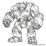 Intricate Hulkbuster Armor Coloring Pages 1