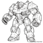 Intricate Hulkbuster Armor Coloring Pages 4