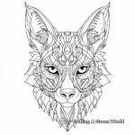 Intricate Jackal Head Coloring Pages 1