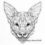 Intricate Jackal Head Coloring Pages 2