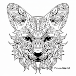 Intricate Jackal Head Coloring Pages 3