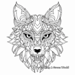 Intricate Jackal Head Coloring Pages 4