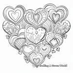 Intricate Love Hearts Engagement Coloring Pages 1