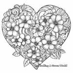Intricate Love Hearts Engagement Coloring Pages 3