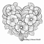 Intricate Love Hearts Engagement Coloring Pages 4