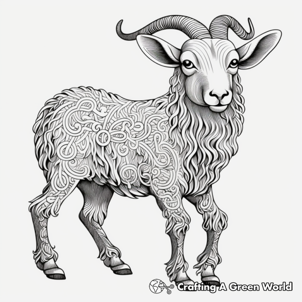 Goat Coloring Pages - Free &amp; Printable!
