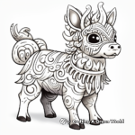 Intricate Pugicorn Magic Coloring Pages 1