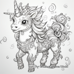 Intricate Pugicorn Magic Coloring Pages 3