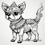 Intricate Pugicorn Magic Coloring Pages 4