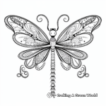 Intricate Stylized Dragonfly Coloring Pages 1