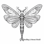 Intricate Stylized Dragonfly Coloring Pages 2