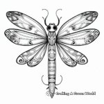 Intricate Stylized Dragonfly Coloring Pages 4