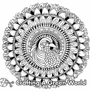 Turkey Mandala Coloring Pages - Free &amp; Printable!