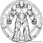 Iron Man's Arc Reactor Coloring Pages 1