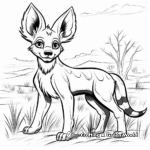 Jackal in the Wild: Savanna-Scene Coloring Pages 2