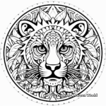 Jungle-Themed Tiger Mandala Coloring Pages 1